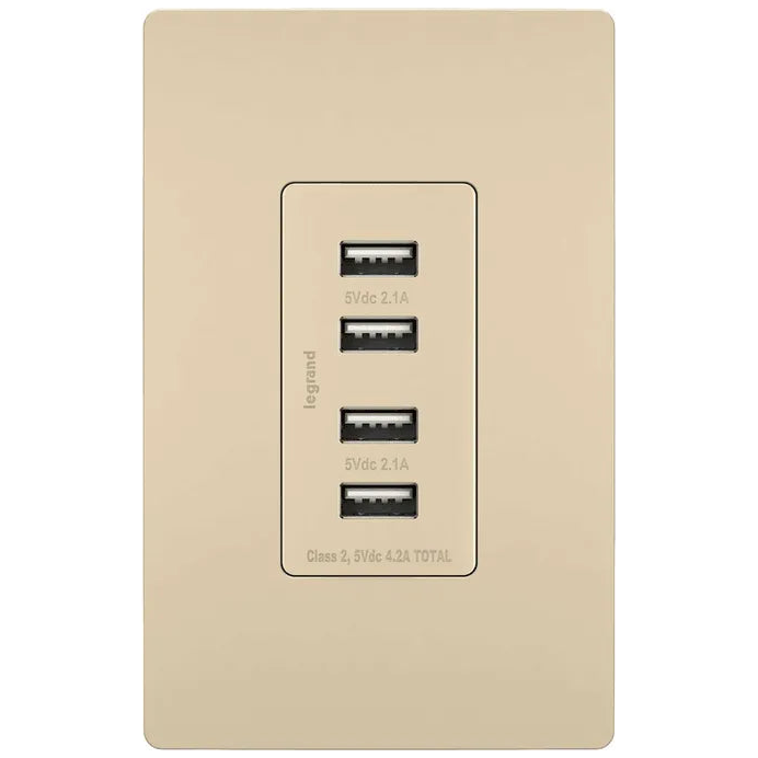 Legrand Radiant - radiant® Quad USB Charger - TM8USB4ICC6 - Canada Light Shop