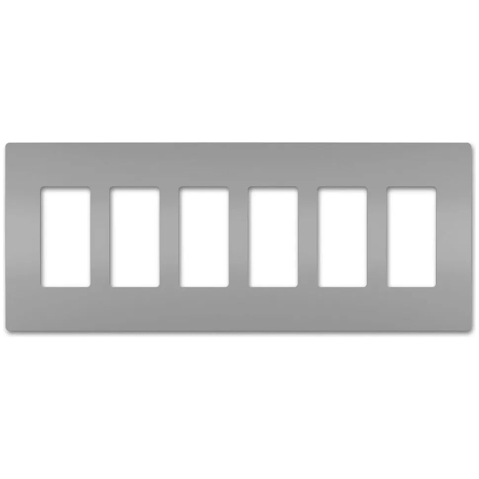 Legrand Radiant - radiant® Six-Gang Screwless Wall Plate - RWP266GRY - Canada Light Shop