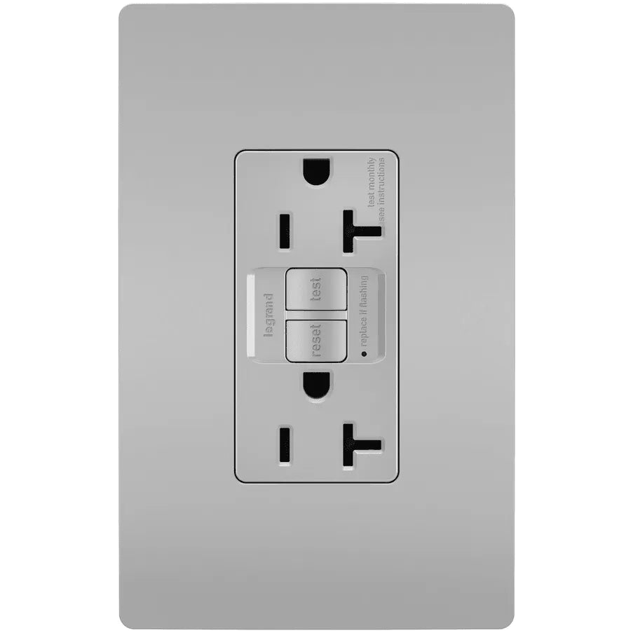 Legrand Radiant - radiant® Spec Grade 20A Tamper Resistant Self Test GFCI Receptacle - 2097TRGRY - Canada Light Shop