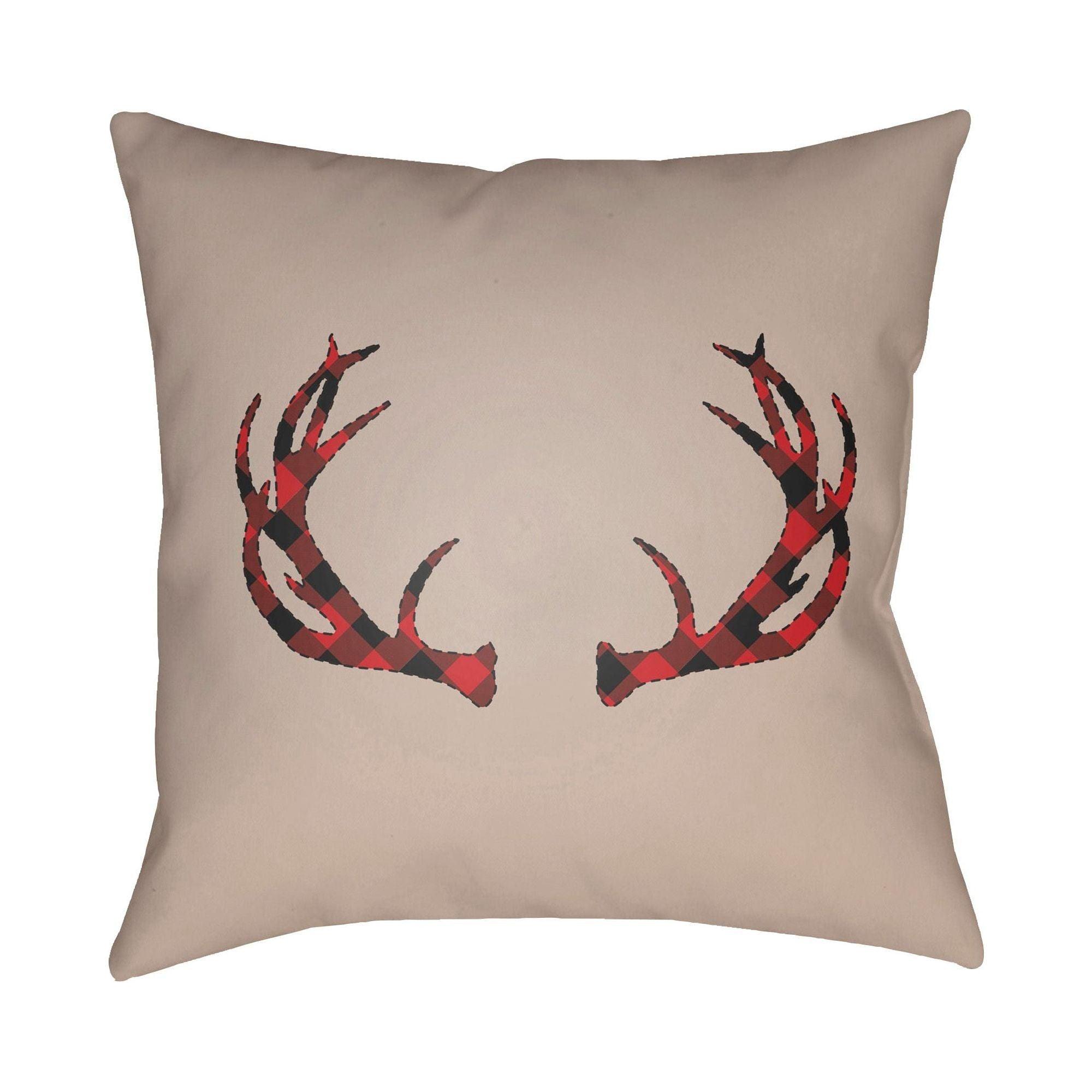 Livabliss - Antlers Accent Pillow - PLAID036-1818 - Canada Light Shop