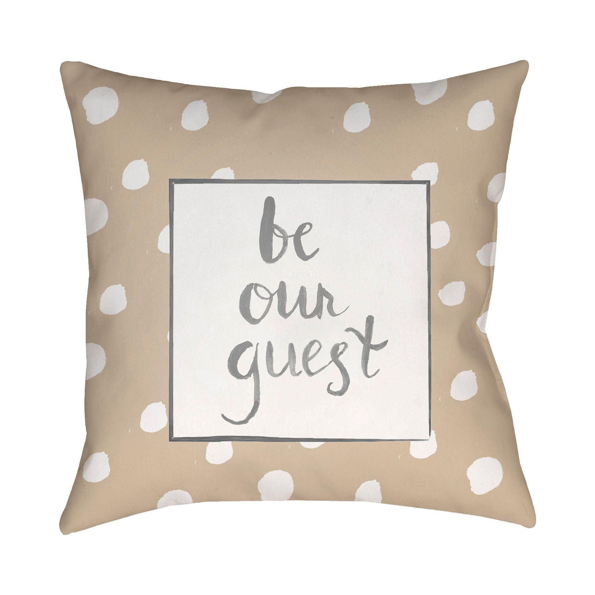 Livabliss - Be Our Guest Accent Pillow - QTE004-1818 - Canada Light Shop