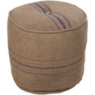 Surya - Burlap Pouf - POUF-13 - Canada Light Shop