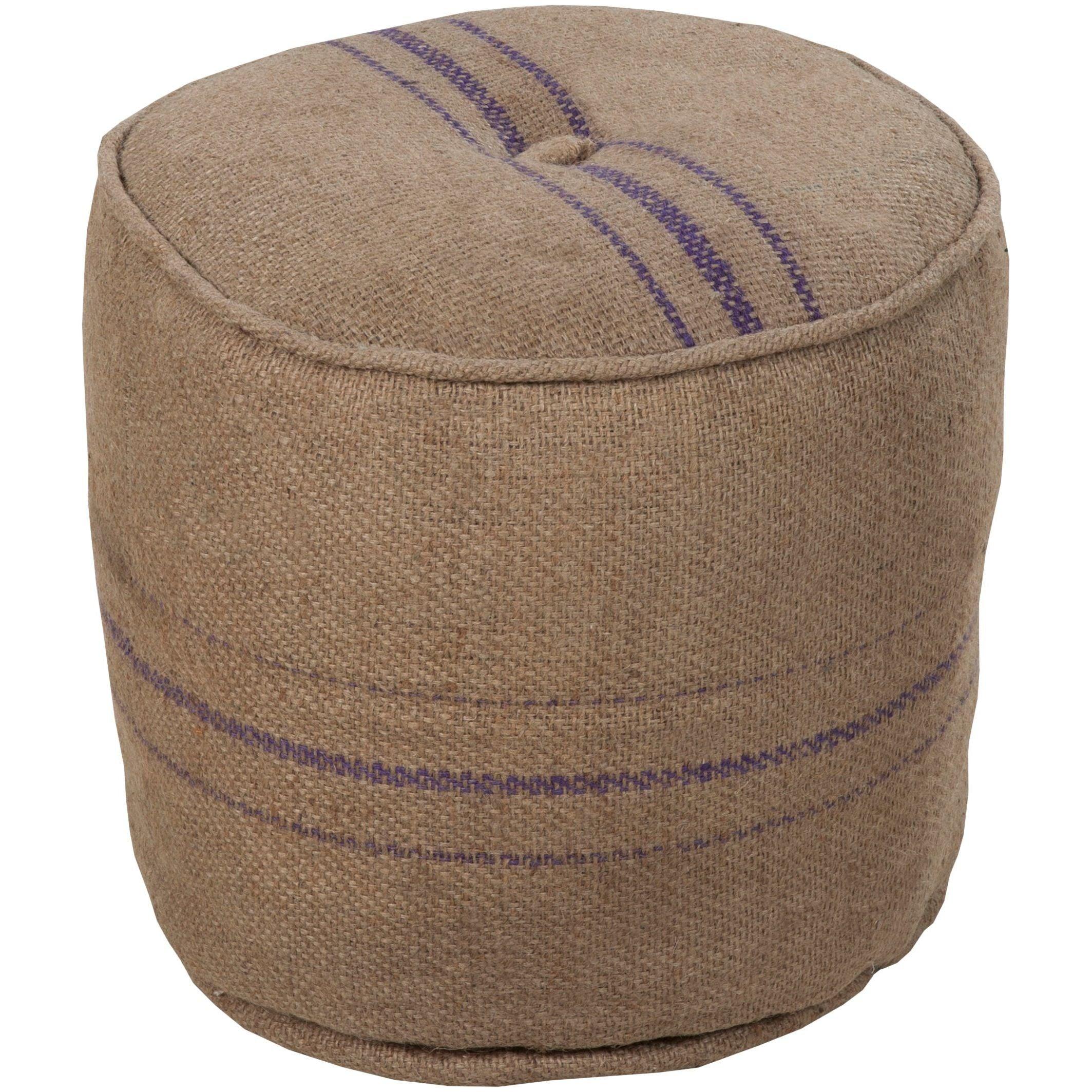 Surya - Burlap Pouf - POUF-13 - Canada Light Shop
