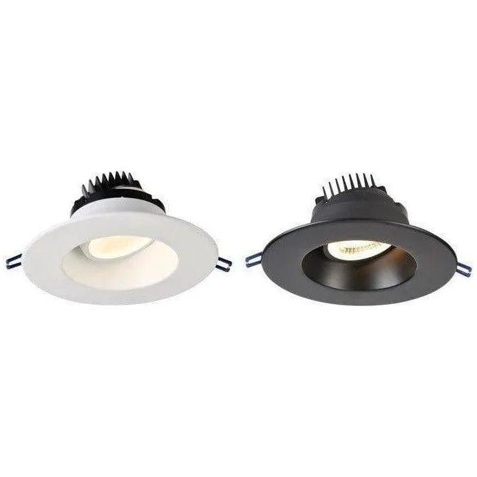 Lotus LED Lights - 6" Round Regressed Gimbal LED Recessed Light - LRG6-27K-BK - Canada Light Shop