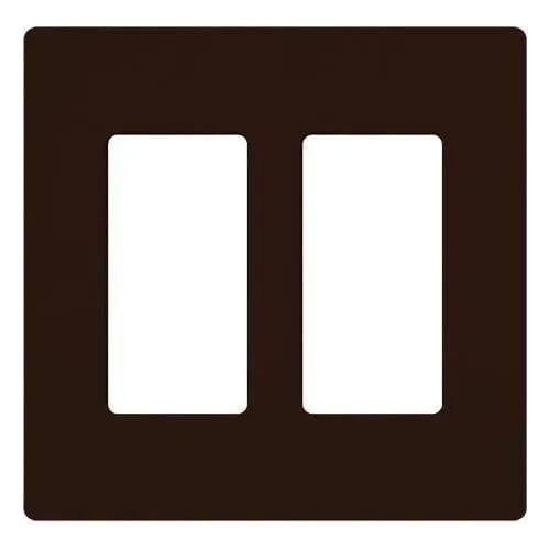 Lutron - Claro & Satin Colors 2-Gang Wallplate - CW-2-BR - Canada Light Shop