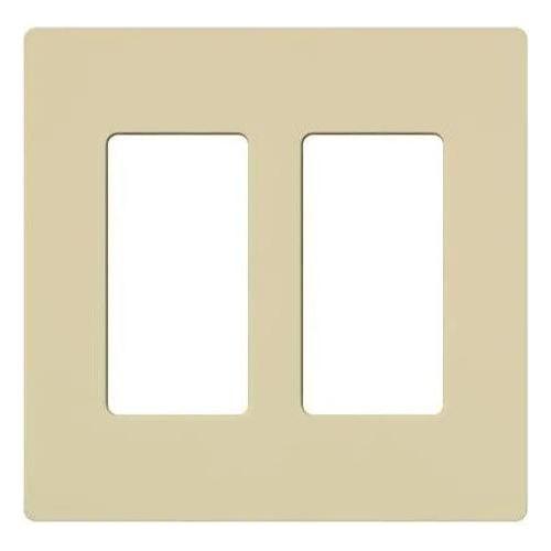 Lutron - Claro & Satin Colors 2-Gang Wallplate - CW-2-IV - Canada Light Shop