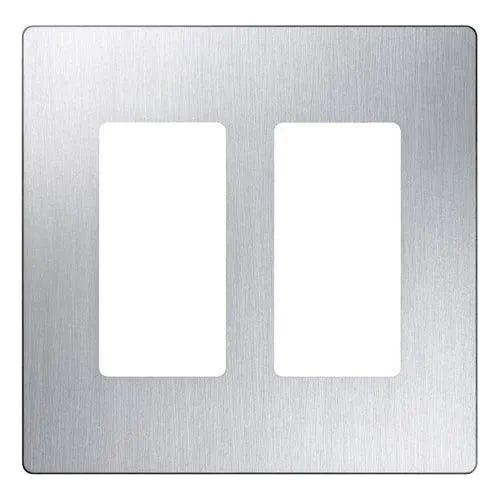 Lutron - Claro & Satin Colors 2-Gang Wallplate - CW-2-SS - Canada Light Shop