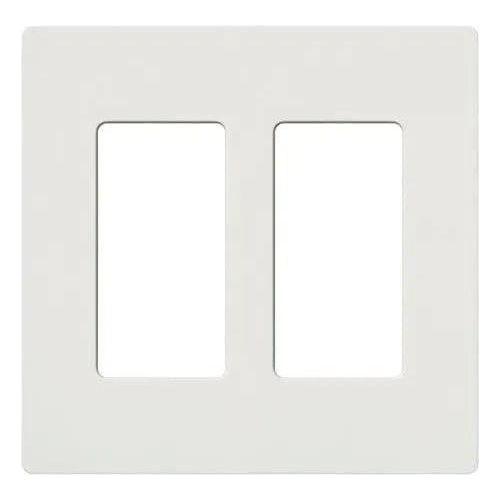 Lutron - Claro & Satin Colors 2-Gang Wallplate - CW-2-WH - Canada Light Shop