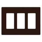 Lutron - Claro & Satin Colors 3-Gang Wallplate - CW-3-BR - Canada Light Shop