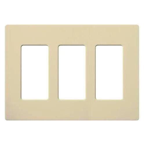 Lutron - Claro & Satin Colors 3-Gang Wallplate - CW-3-IV - Canada Light Shop
