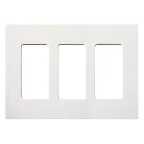 Lutron - Claro & Satin Colors 3-Gang Wallplate - CW-3-WH - Canada Light Shop