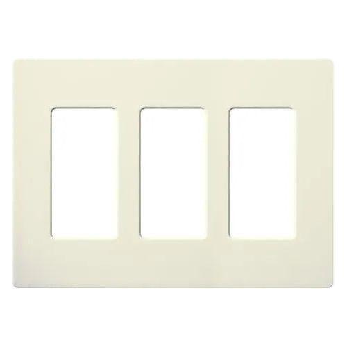 Lutron - Claro & Satin Colors 3-Gang Wallplate - SC-3-BI - Canada Light Shop