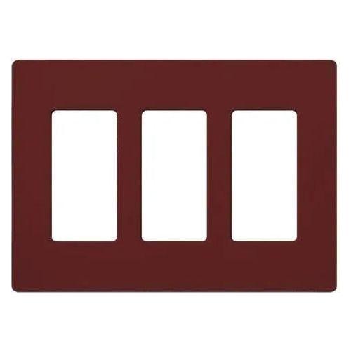 Lutron - Claro & Satin Colors 3-Gang Wallplate - SC-3-MR - Canada Light Shop