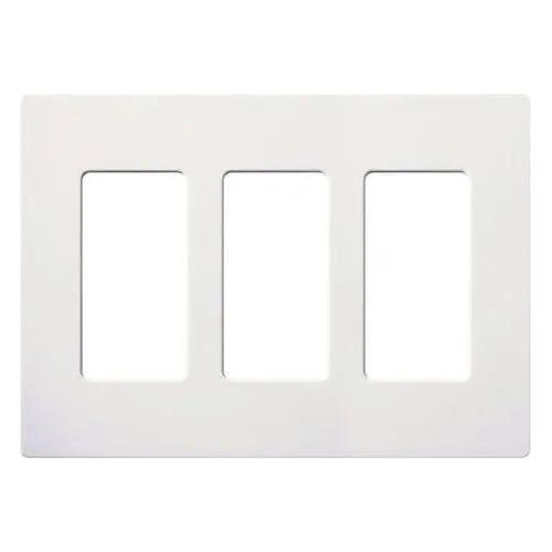 Lutron - Claro & Satin Colors 3-Gang Wallplate - SC-3-SW - Canada Light Shop
