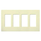 Lutron - Claro & Satin Colors 4-Gang Wallplate - CW-4-AL - Canada Light Shop