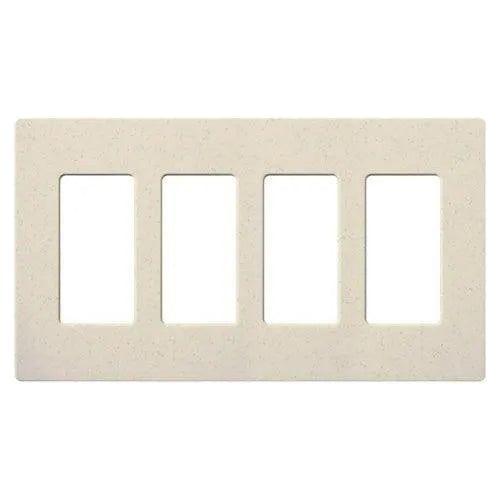 Lutron - Claro & Satin Colors 4-Gang Wallplate - SC-4-LS - Canada Light Shop