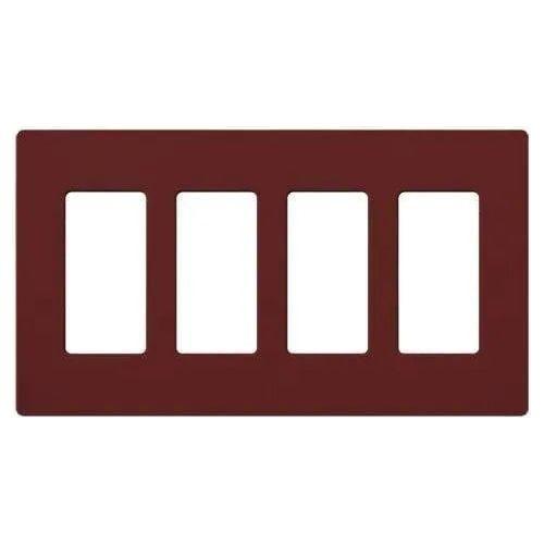 Lutron - Claro & Satin Colors 4-Gang Wallplate - SC-4-MR - Canada Light Shop