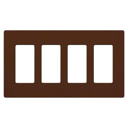 Lutron - Claro & Satin Colors 4-Gang Wallplate - SC-4-SI - Canada Light Shop