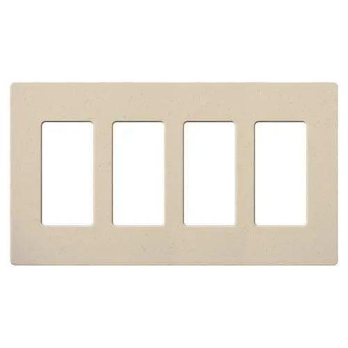 Lutron - Claro & Satin Colors 4-Gang Wallplate - SC-4-ST - Canada Light Shop