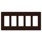 Lutron - Claro & Satin Colors 5-Gang Wallplate - CW-5-BR - Canada Light Shop