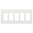 Lutron - Claro & Satin Colors 5-Gang Wallplate - CW-5-WH - Canada Light Shop