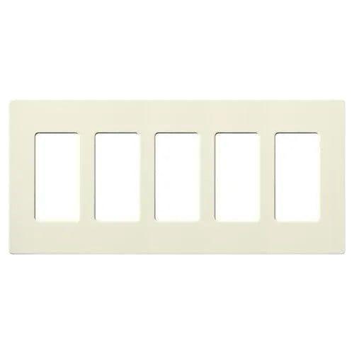 Lutron - Claro & Satin Colors 5-Gang Wallplate - SC-5-BI - Canada Light Shop