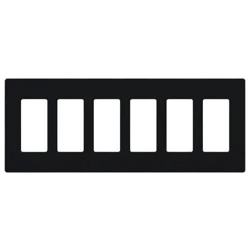 Lutron - Claro & Satin Colors 6-Gang Wallplate - CW-6-BL - Canada Light Shop