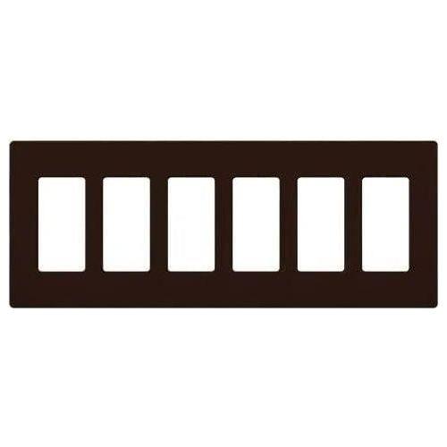 Lutron - Claro & Satin Colors 6-Gang Wallplate - CW-6-BR - Canada Light Shop