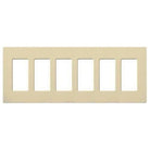 Lutron - Claro & Satin Colors 6-Gang Wallplate - CW-6-IV - Canada Light Shop