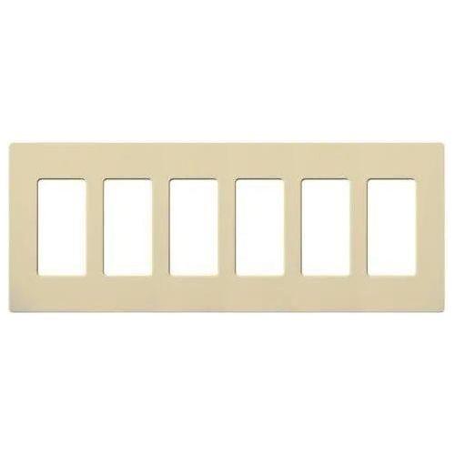 Lutron - Claro & Satin Colors 6-Gang Wallplate - CW-6-IV - Canada Light Shop