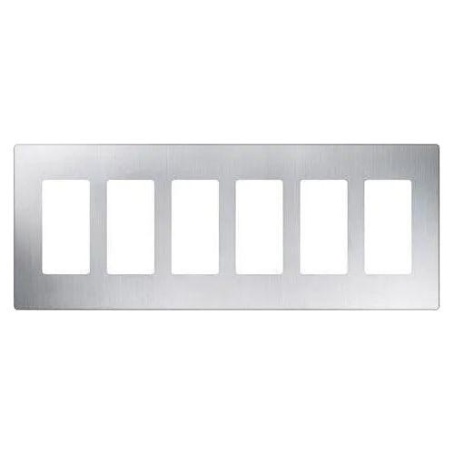 Lutron - Claro & Satin Colors 6-Gang Wallplate - CW-6-SS - Canada Light Shop