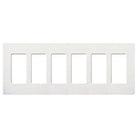Lutron - Claro & Satin Colors 6-Gang Wallplate - CW-6-WH - Canada Light Shop