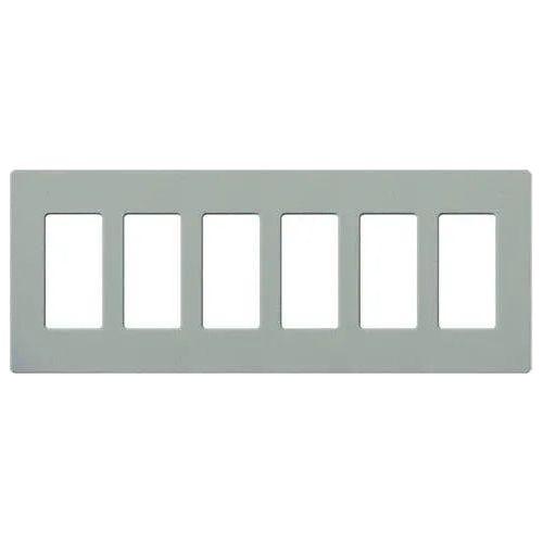Lutron - Claro & Satin Colors 6-Gang Wallplate - SC-6-BG - Canada Light Shop