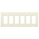 Lutron - Claro & Satin Colors 6-Gang Wallplate - SC-6-BI - Canada Light Shop