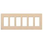 Lutron - Claro & Satin Colors 6-Gang Wallplate - SC-6-DS - Canada Light Shop