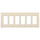 Lutron - Claro & Satin Colors 6-Gang Wallplate - SC-6-ES - Canada Light Shop