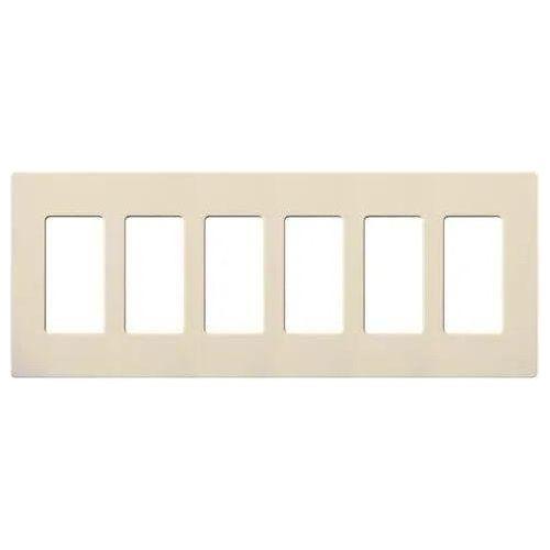 Lutron - Claro & Satin Colors 6-Gang Wallplate - SC-6-ES - Canada Light Shop