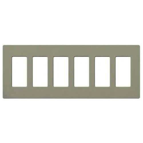 Lutron - Claro & Satin Colors 6-Gang Wallplate - SC-6-GB - Canada Light Shop