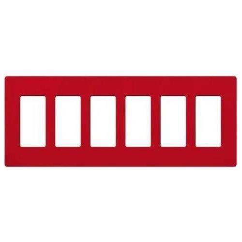 Lutron - Claro & Satin Colors 6-Gang Wallplate - SC-6-HT - Canada Light Shop