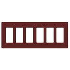 Lutron - Claro & Satin Colors 6-Gang Wallplate - SC-6-MR - Canada Light Shop