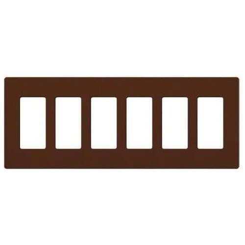Lutron - Claro & Satin Colors 6-Gang Wallplate - SC-6-SI - Canada Light Shop