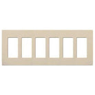 Lutron - Claro & Satin Colors 6-Gang Wallplate - SC-6-ST - Canada Light Shop
