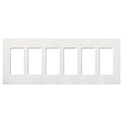 Lutron - Claro & Satin Colors 6-Gang Wallplate - SC-6-SW - Canada Light Shop
