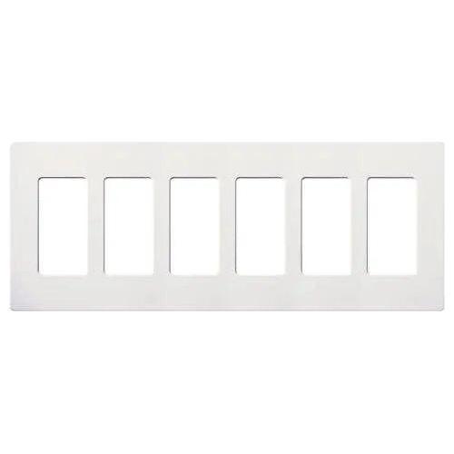 Lutron - Claro & Satin Colors 6-Gang Wallplate - SC-6-SW - Canada Light Shop