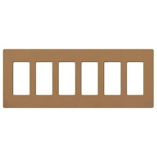 Lutron - Claro & Satin Colors 6-Gang Wallplate - SC-6-TC - Canada Light Shop