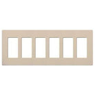 Lutron - Claro & Satin Colors 6-Gang Wallplate - SC-6-TP - Canada Light Shop