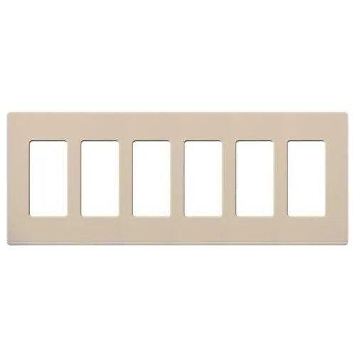 Lutron - Claro & Satin Colors 6-Gang Wallplate - SC-6-TP - Canada Light Shop