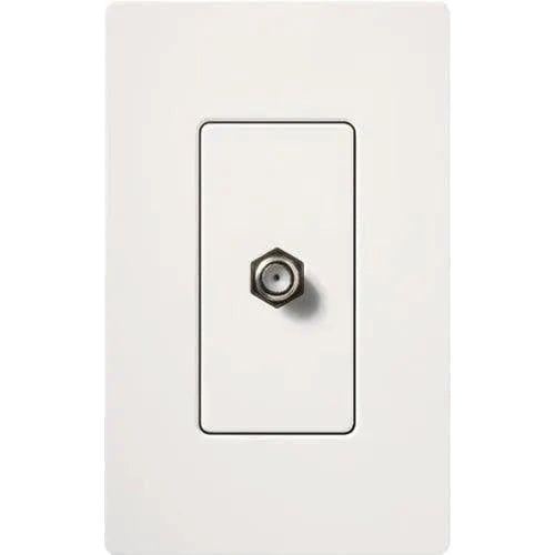 Lutron - Claro & Satin Colors Cable TV Jack - CA-CJ-WH - Canada Light Shop