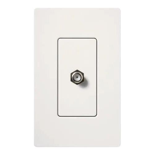 Lutron - Claro & Satin Colors Cable TV Jack - SC-CJ-SW - Canada Light Shop
