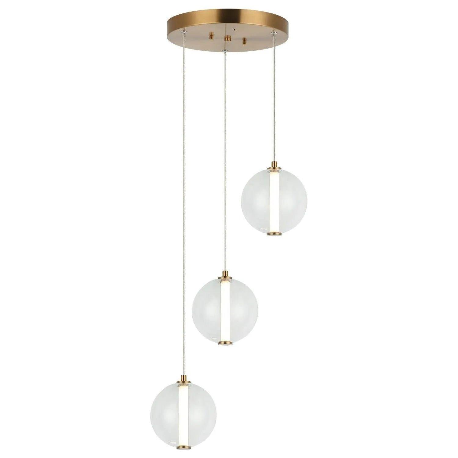 Matteo Lighting - Belange LED Multi-Light Pendant - C69603AGCL - Canada Light Shop